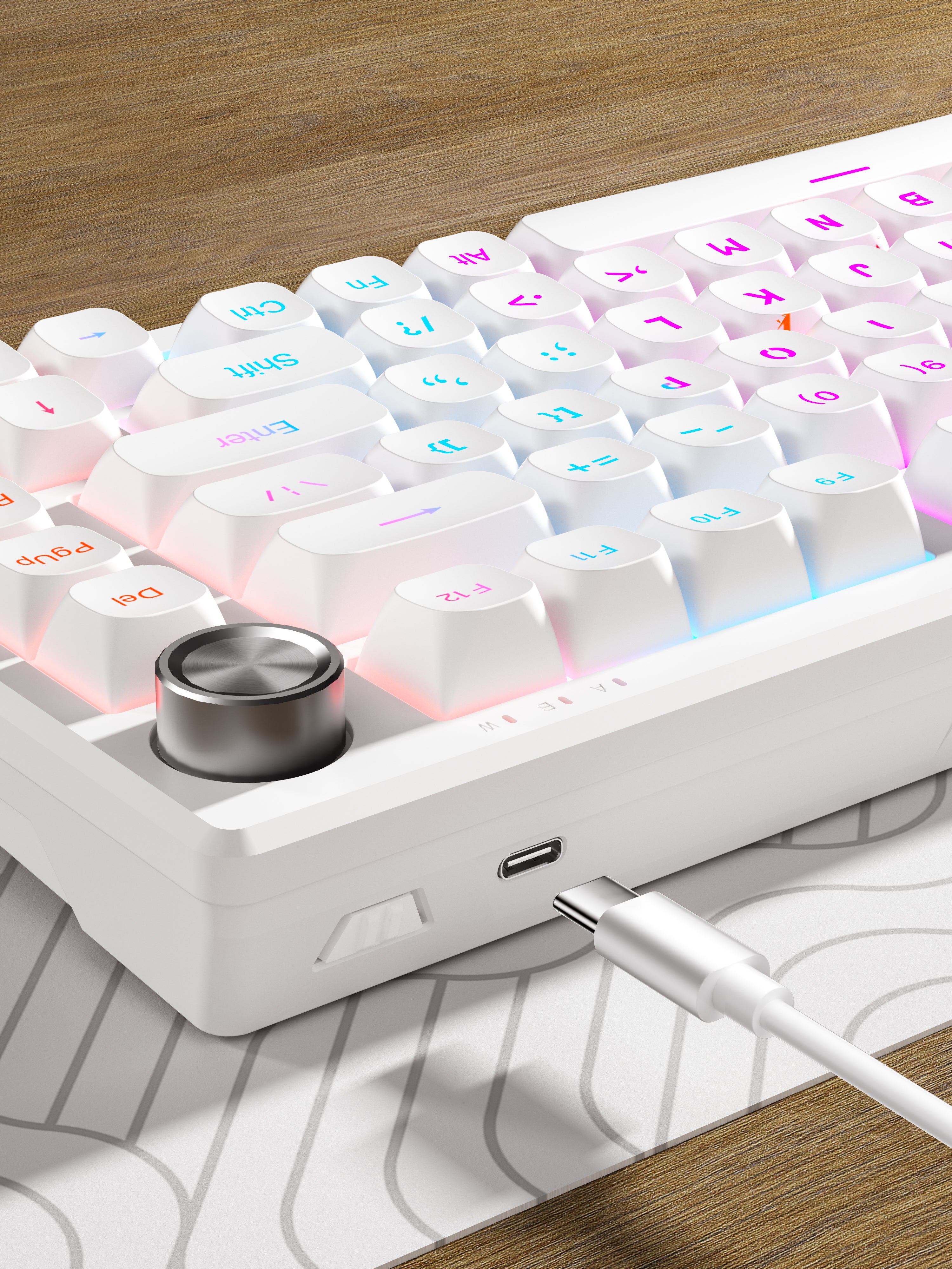 IP75 Wired White Keyboard