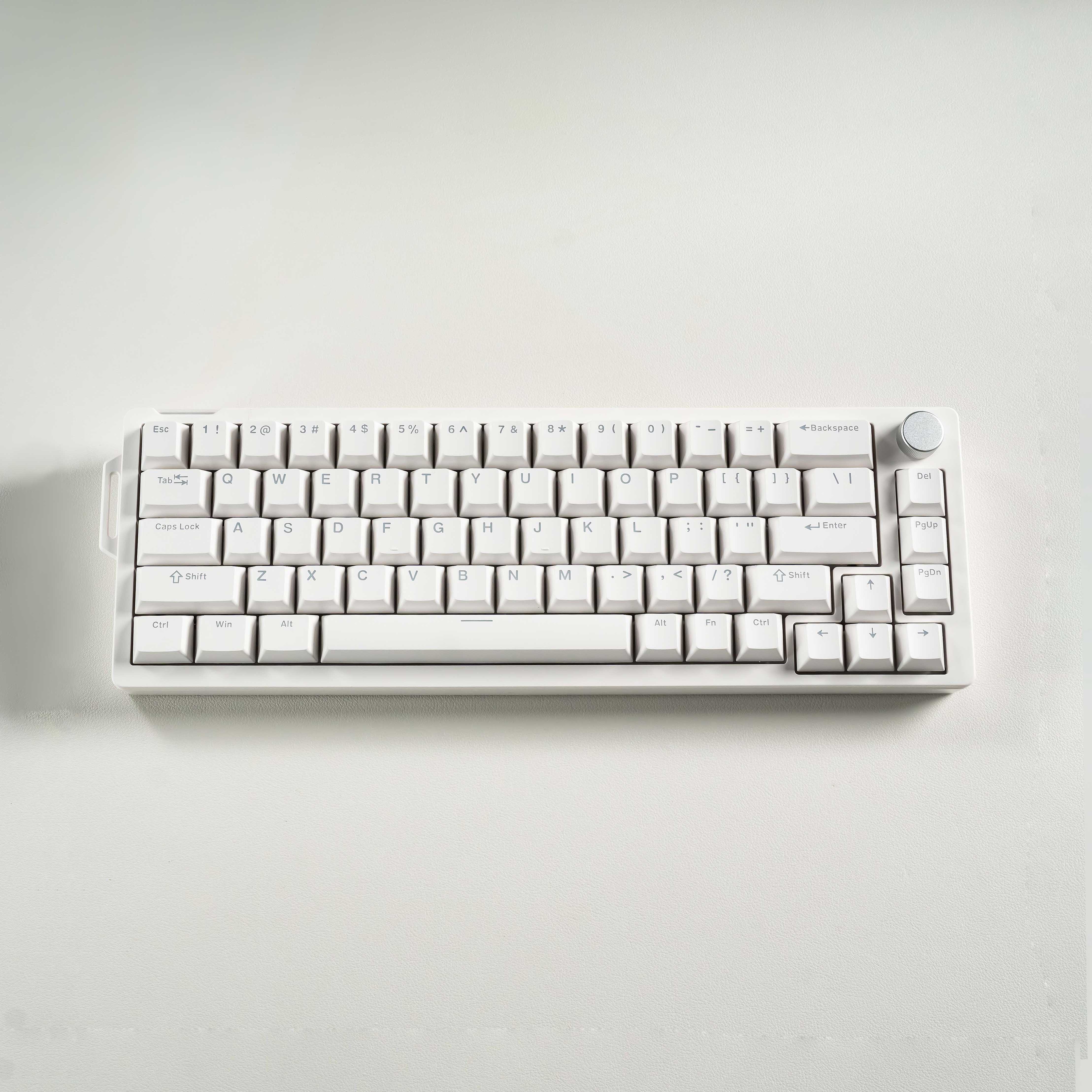 V68 Wired Mechanical White Blue Keyboard