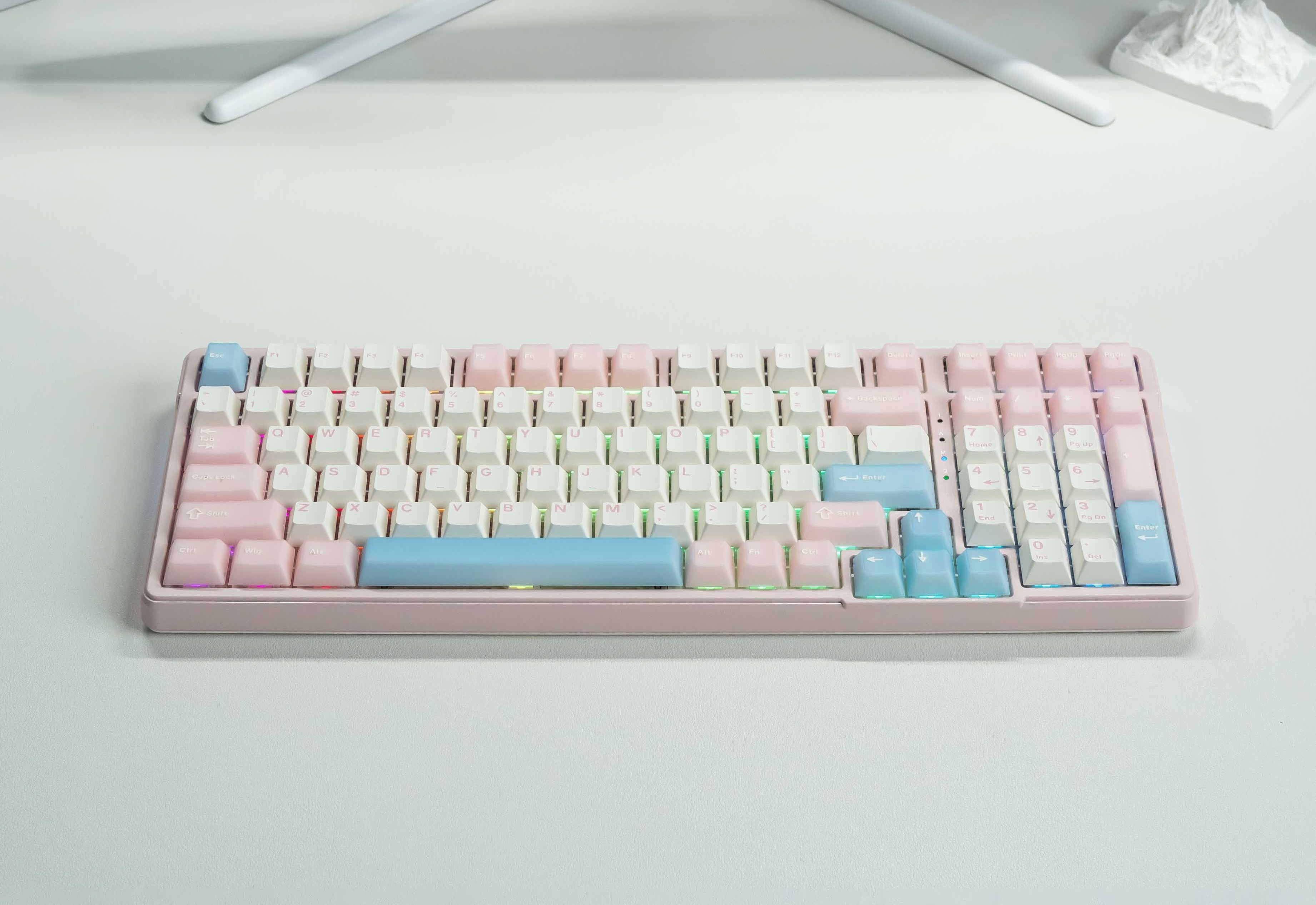 K99PRO Wireless Mechanical Pink Blue Keyboard