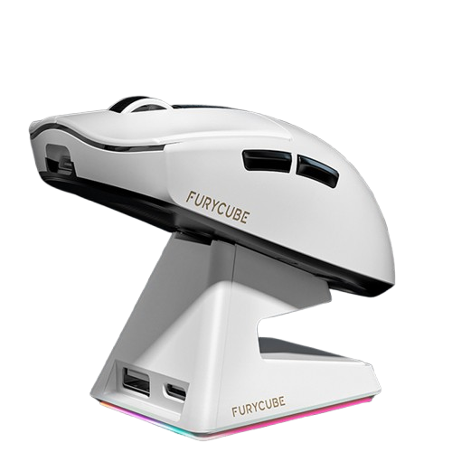 G9PRO White Wireless Bluetooth Mouse with Charging Dock Gaming PC