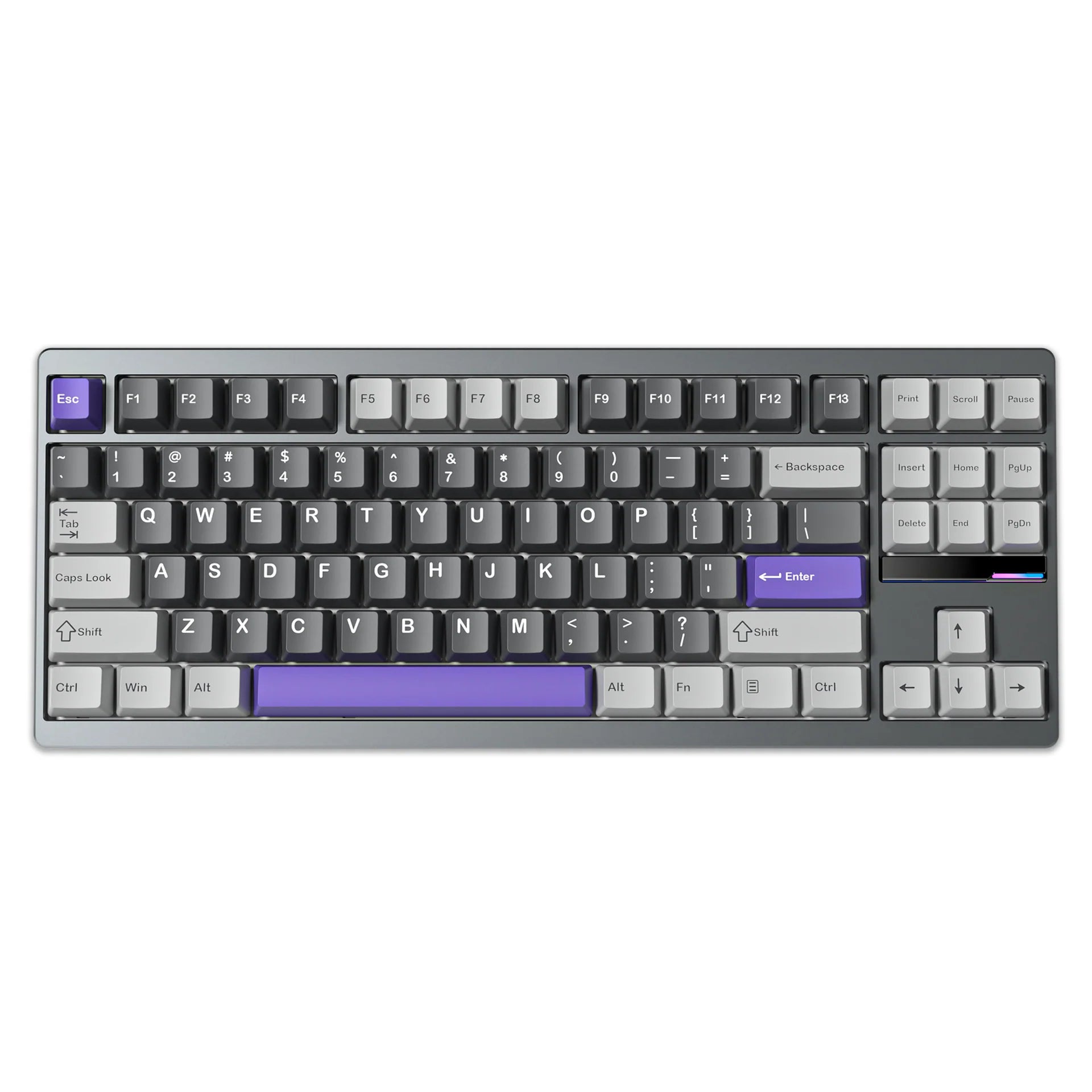 GT80 Wireless Aluminium Grey Purple Keyboard Gaming PC