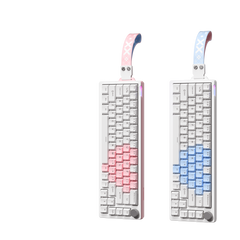 V68 White Blue Keyboard