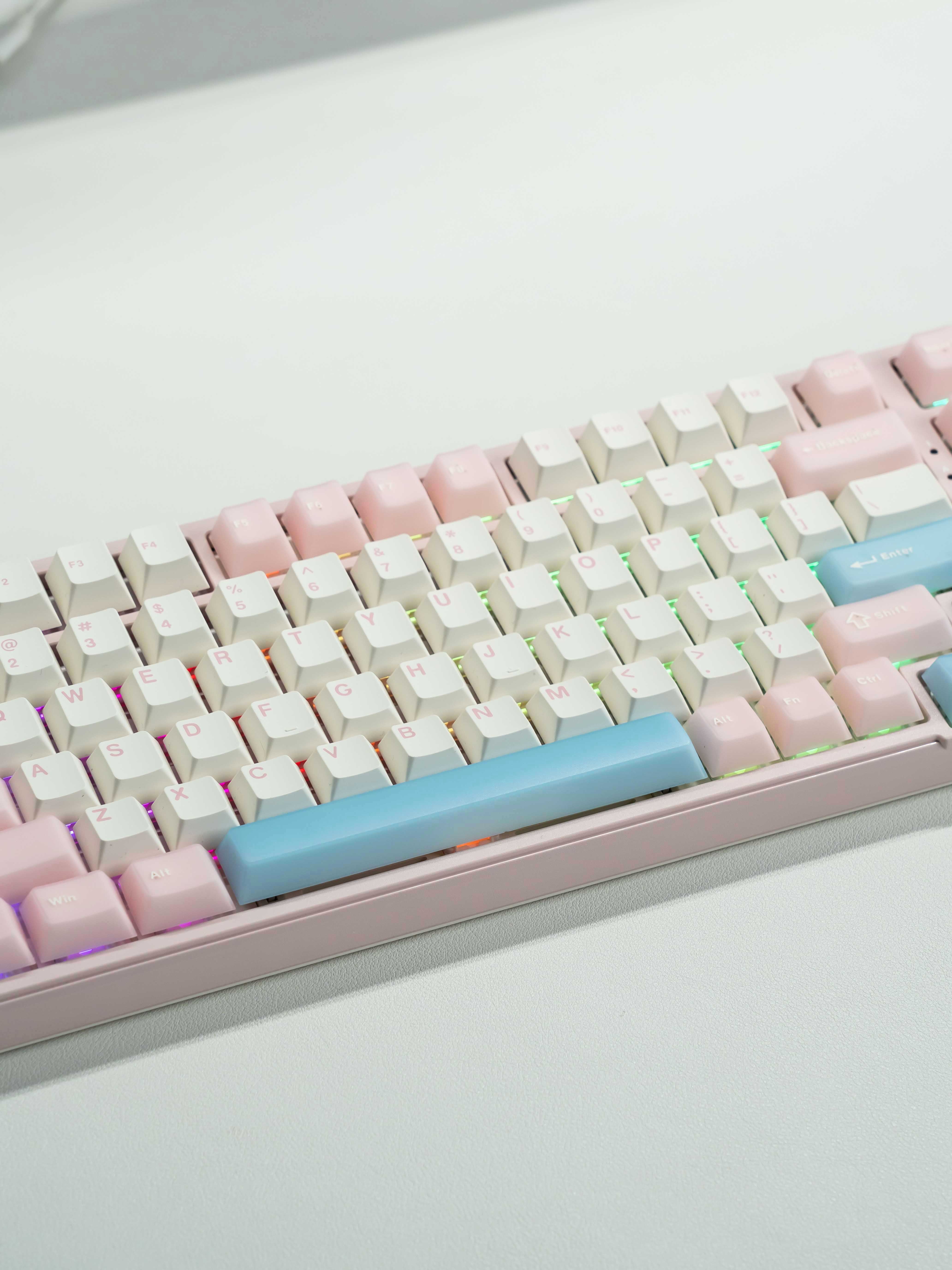 K99PRO Wireless Mechanical Pink Blue Keyboard