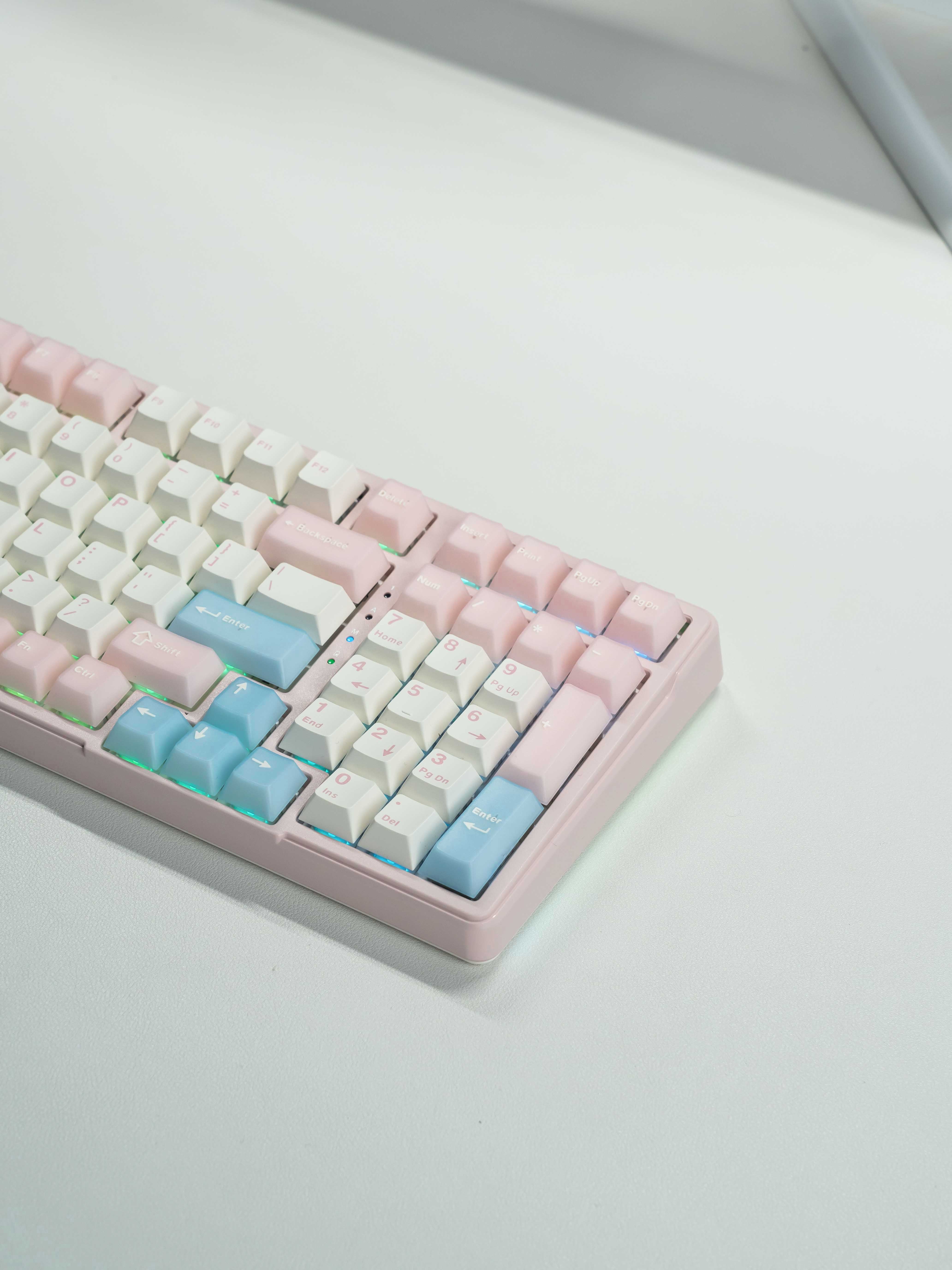 K99PRO Wireless Mechanical Pink Blue Keyboard