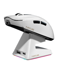G9PRO White Wireless Bluetooth Mouse with Charging Dock