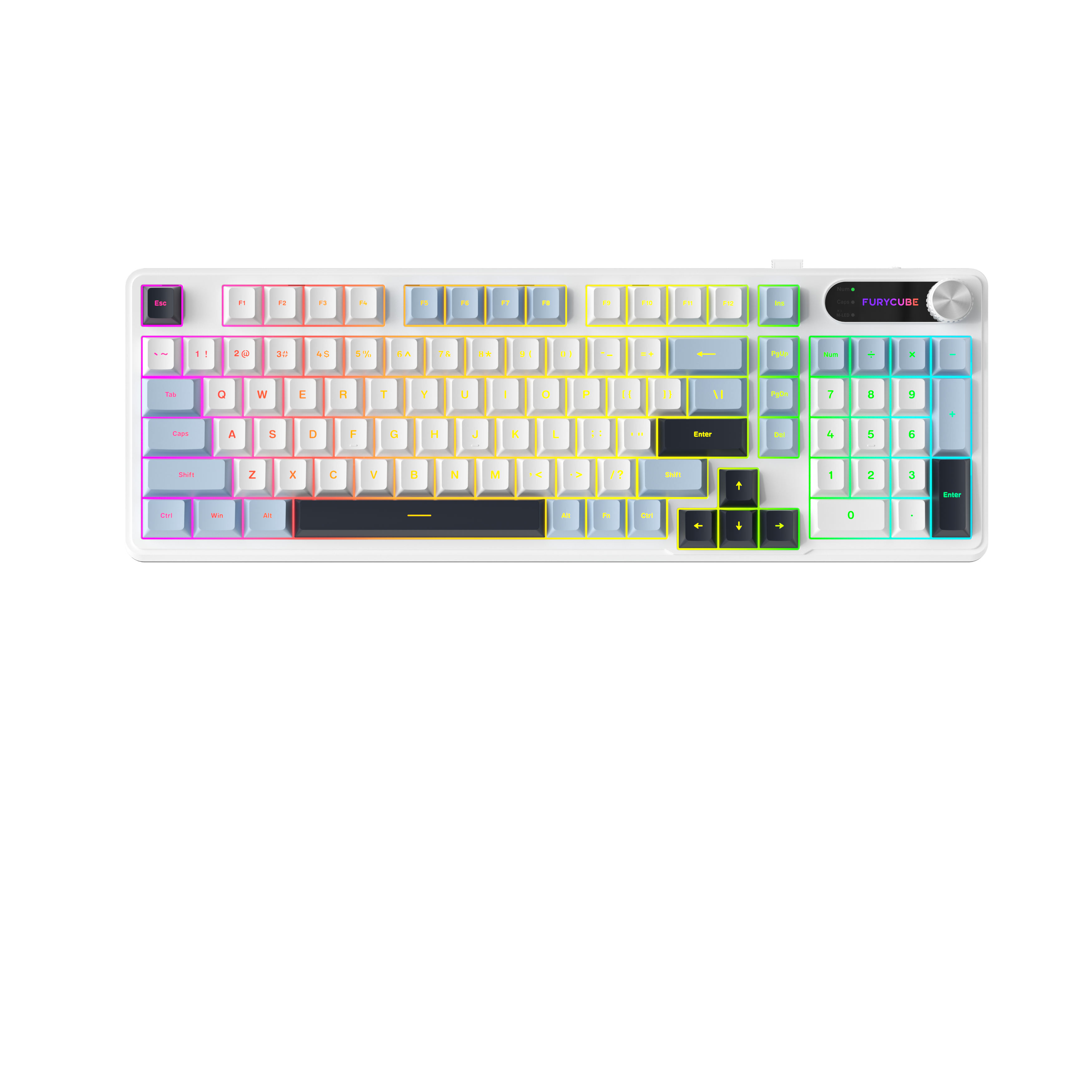 IP98 White Blue Navy Keyboard