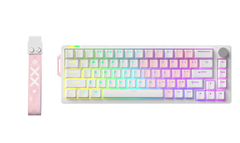 V68 White Pink Keyboard