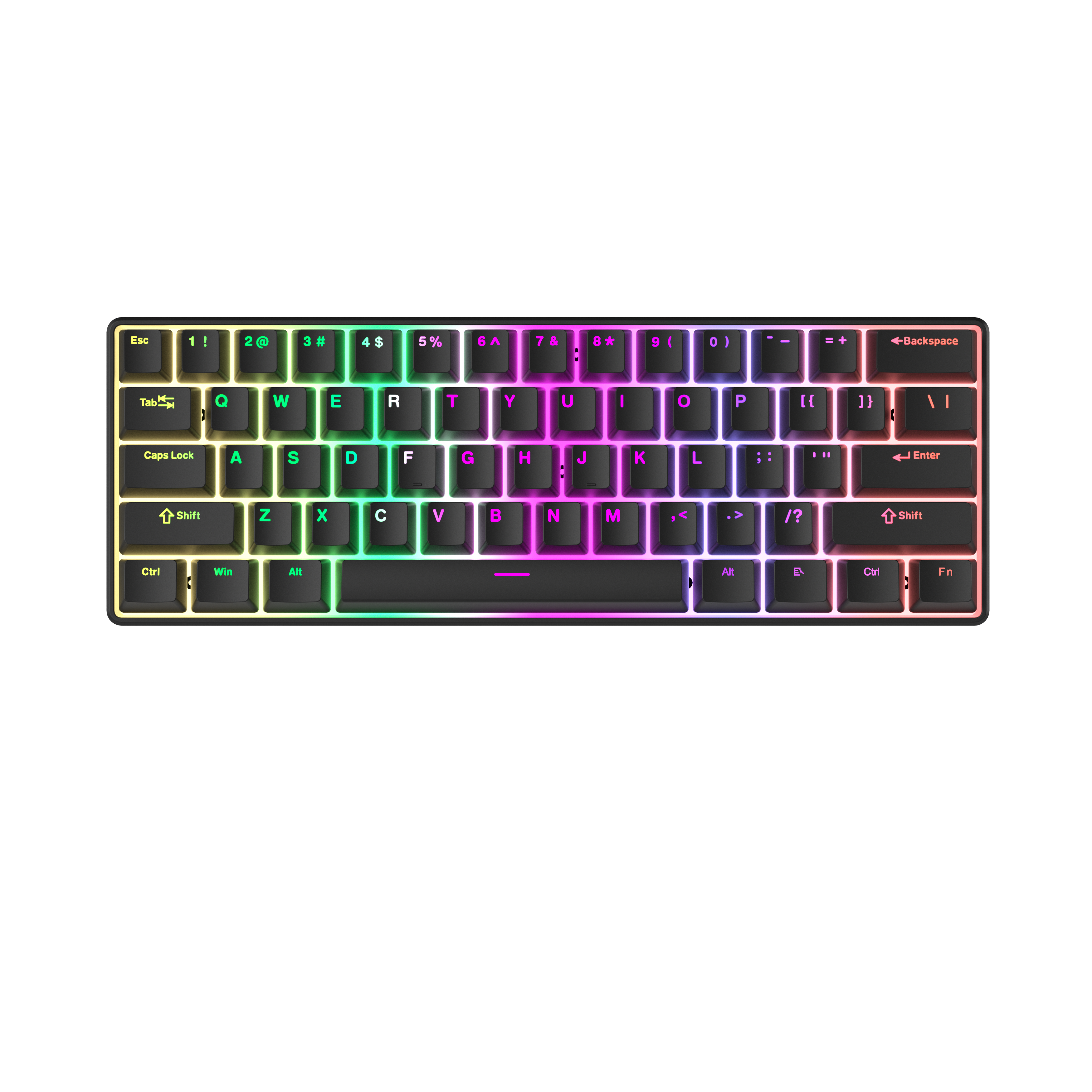 TS61 Wired Mechanical Black Red Keyboard