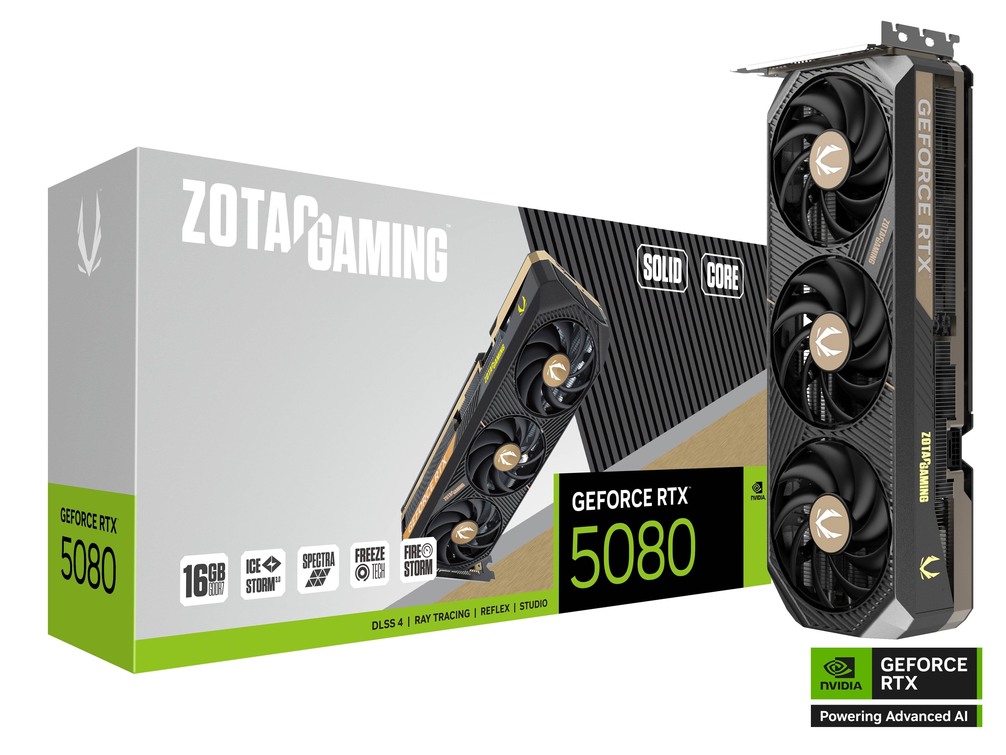 Zotac NVIDIA GeForce RTX 5080 SOLID OC 16GB VRAM