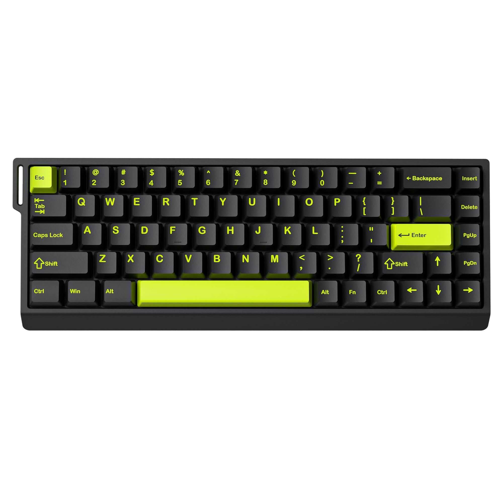 M68HE Wired Magnetic Black Green Keyboard